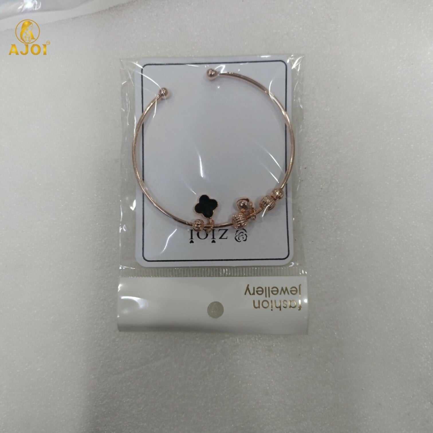 Adjustable Rose Gold Plated Charm Bracelet