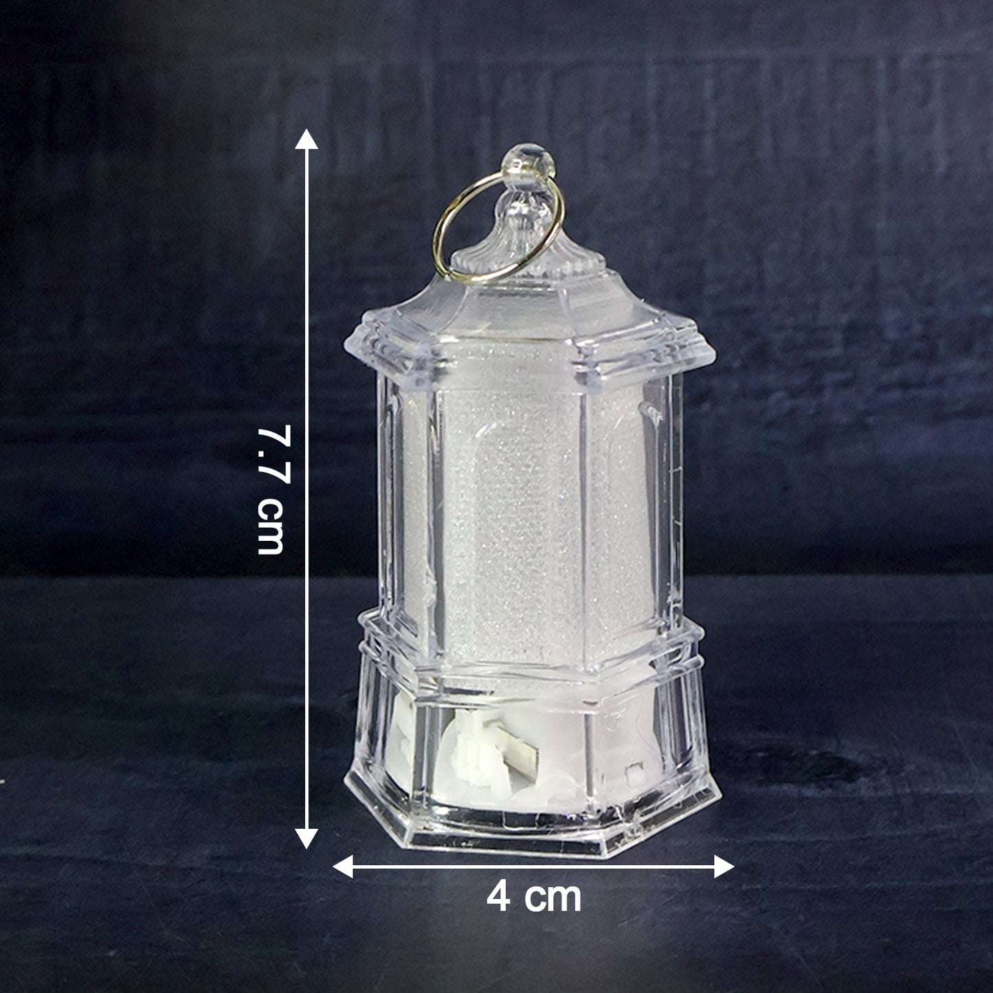 Six-piece set of battery operated LED hanging lantern flameless candles for home decor