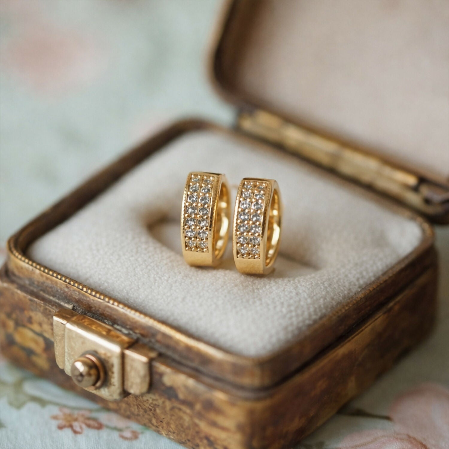 Luxury Hoops with Brilliant Cubic Earrings for Women