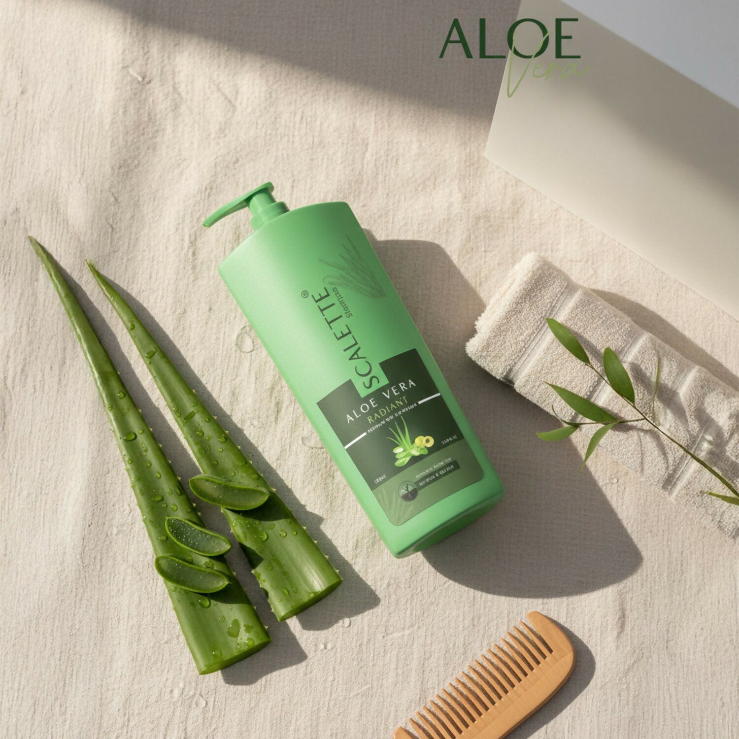 Scalette Aloe Vera Radiant Shampoo With Conditioner In 1, for Smooth, Shiny & Nourished Hair Care