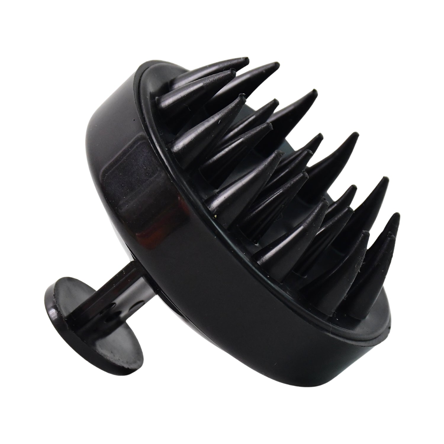 Soft silicone bristles of scalp massager shampoo brush providing gentle massage