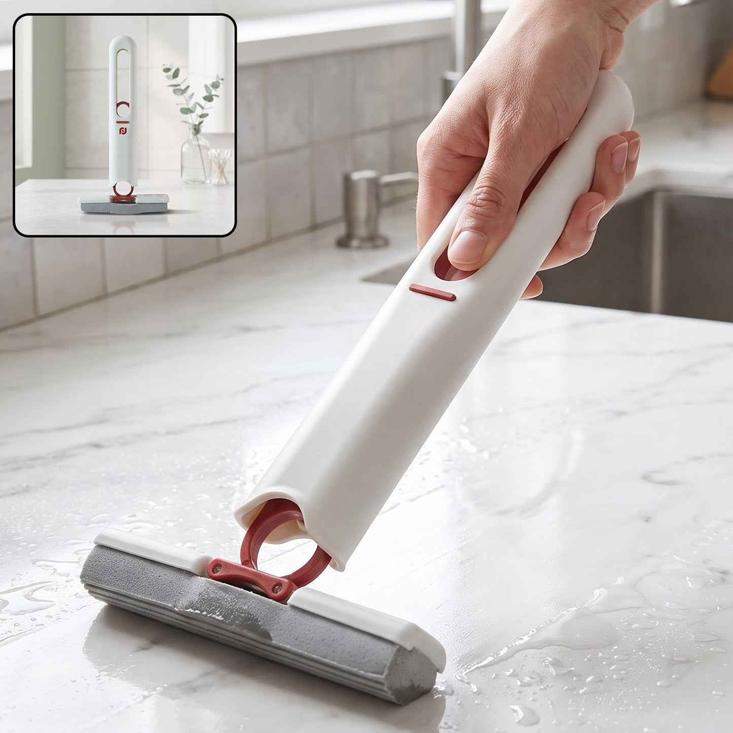 Mini Mop – Portable Self-Squeeze PVA Sponge for Home |