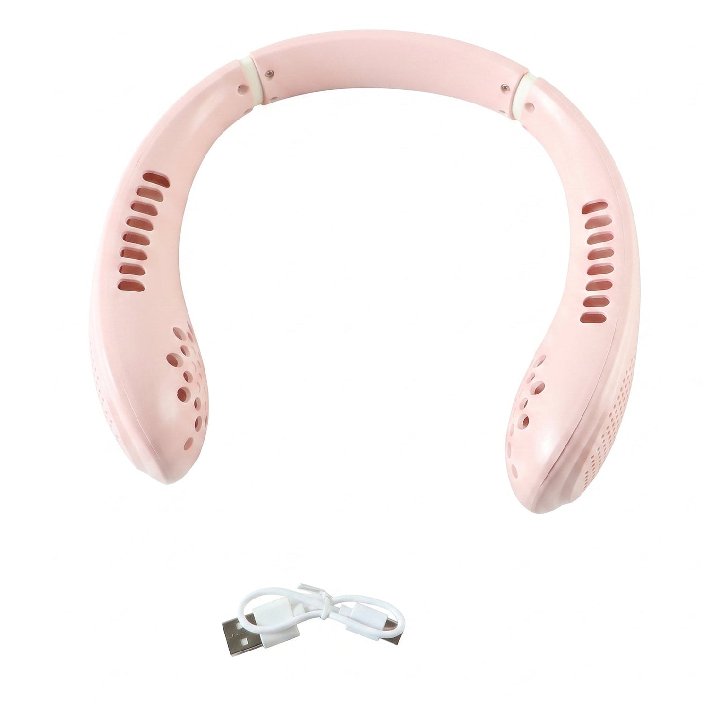 Portable neck fan on white background