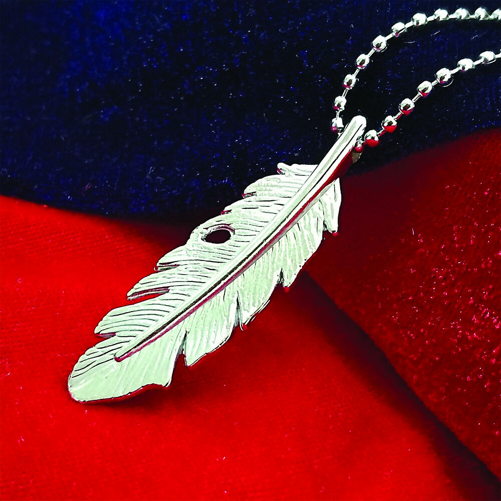 Trendy Feather Chain Pendent for Mens