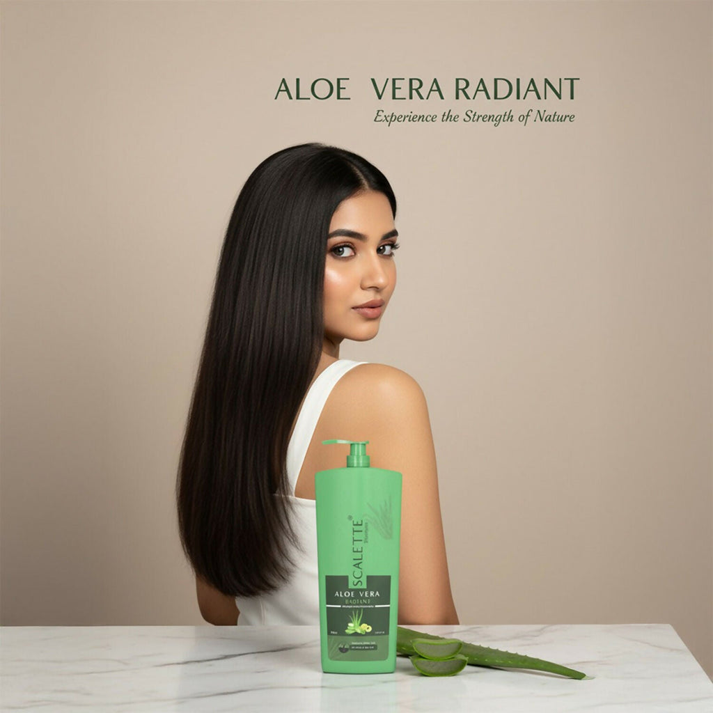 Scalette Aloe Vera Radiant Shampoo With Conditioner In 1, for Smooth, Shiny & Nourished Hair Care