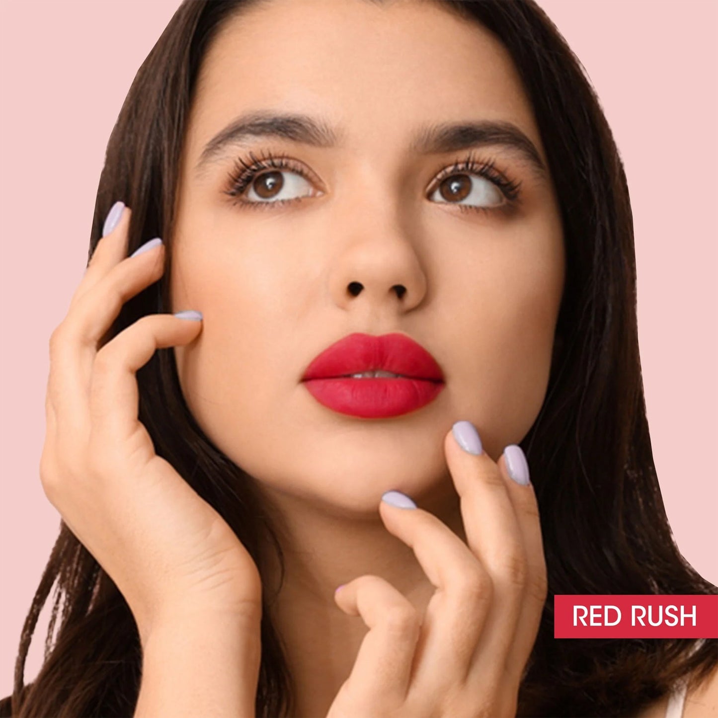 Velvet texture of Red Rush lip color for smooth application