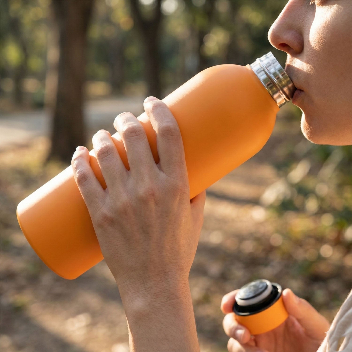 Customize Stainless Steel Double Wall Vacuum-Insulated Drink Water (Orange / 500 ML )