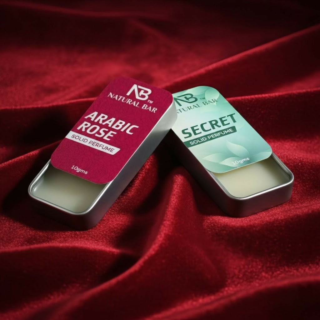 Arabic Rose And Secret Solid Perfume Combo, Alcohol Free Cologne Strong & Lasting Fragrance, Gifting for Him & Her (10gms/2Pc)