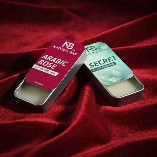Arabic Rose And Secret Solid Perfume Combo, Alcohol Free Cologne Strong & Lasting Fragrance, Gifting for Him & Her (10gms/2Pc)