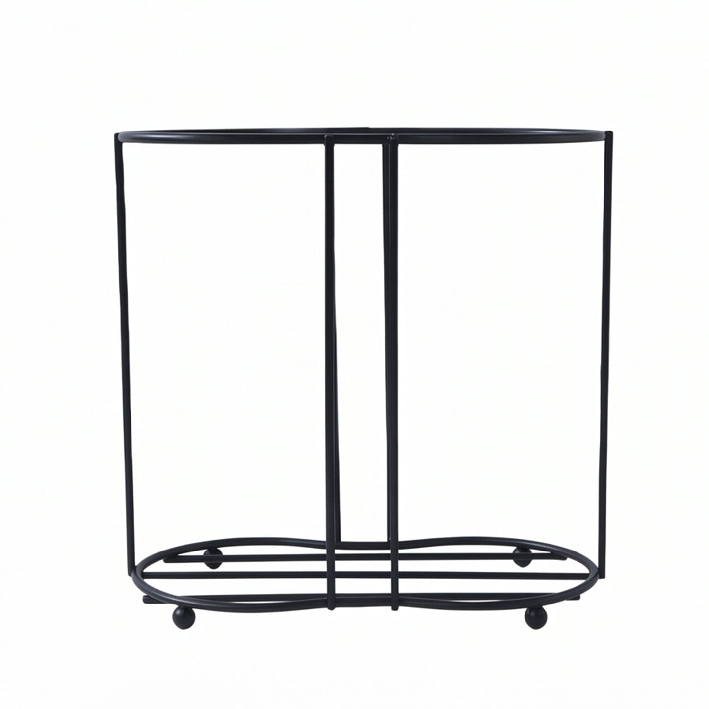 Modern metal beverage cup organizer rack for countertops