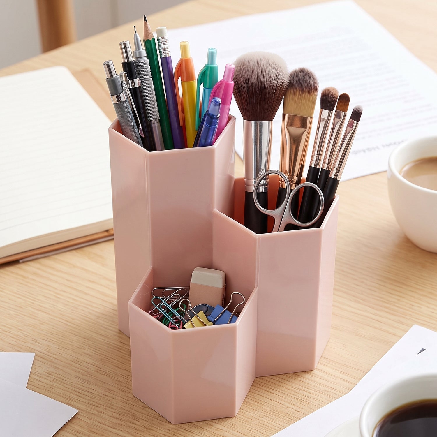 Organizer keeping a study table tidy