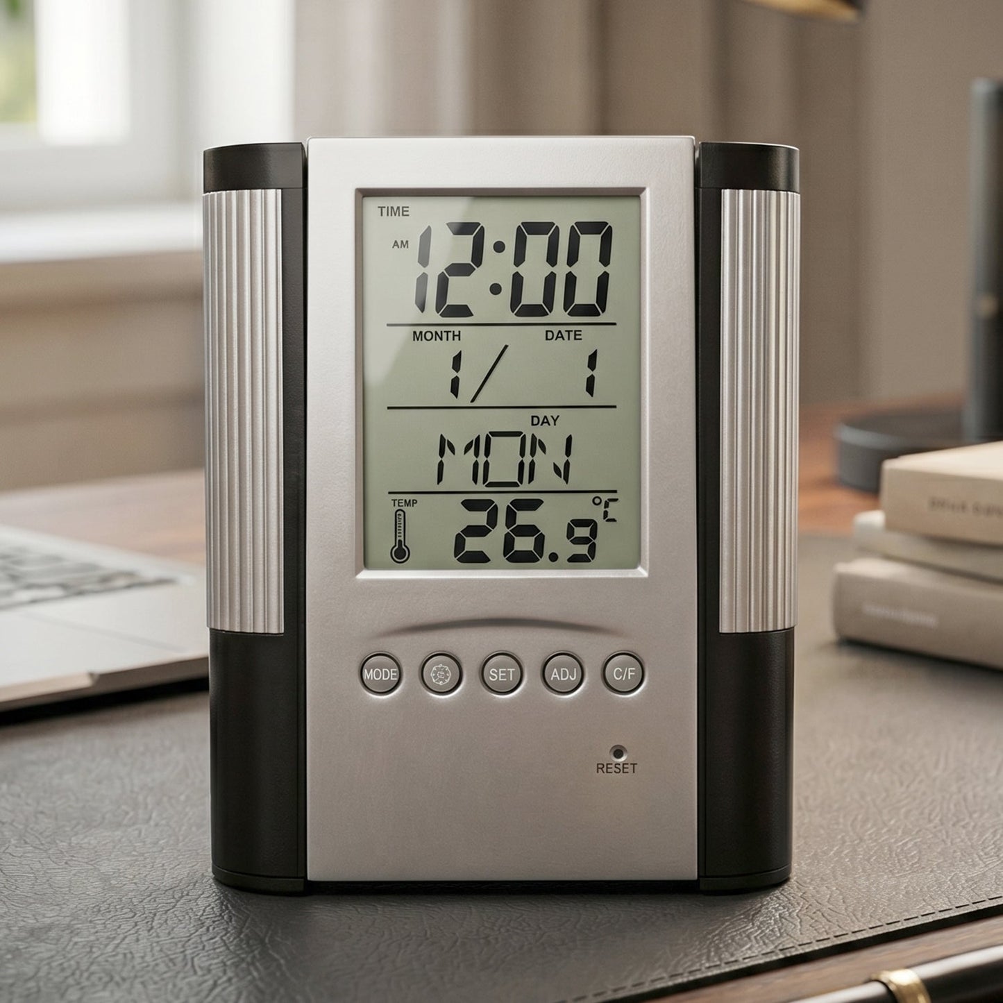 Digital Calendar Desk Clock – Time, Date, Temperature Display