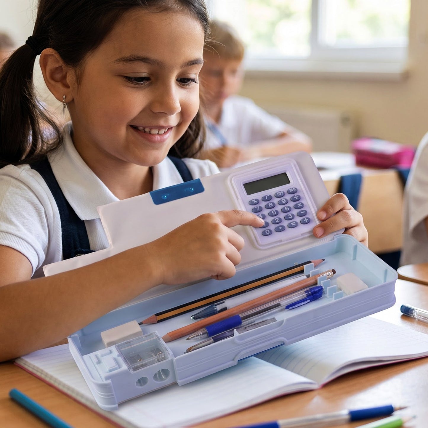 Kids Geometry Box – Multifunction Calculator & Sharpener | Writezo