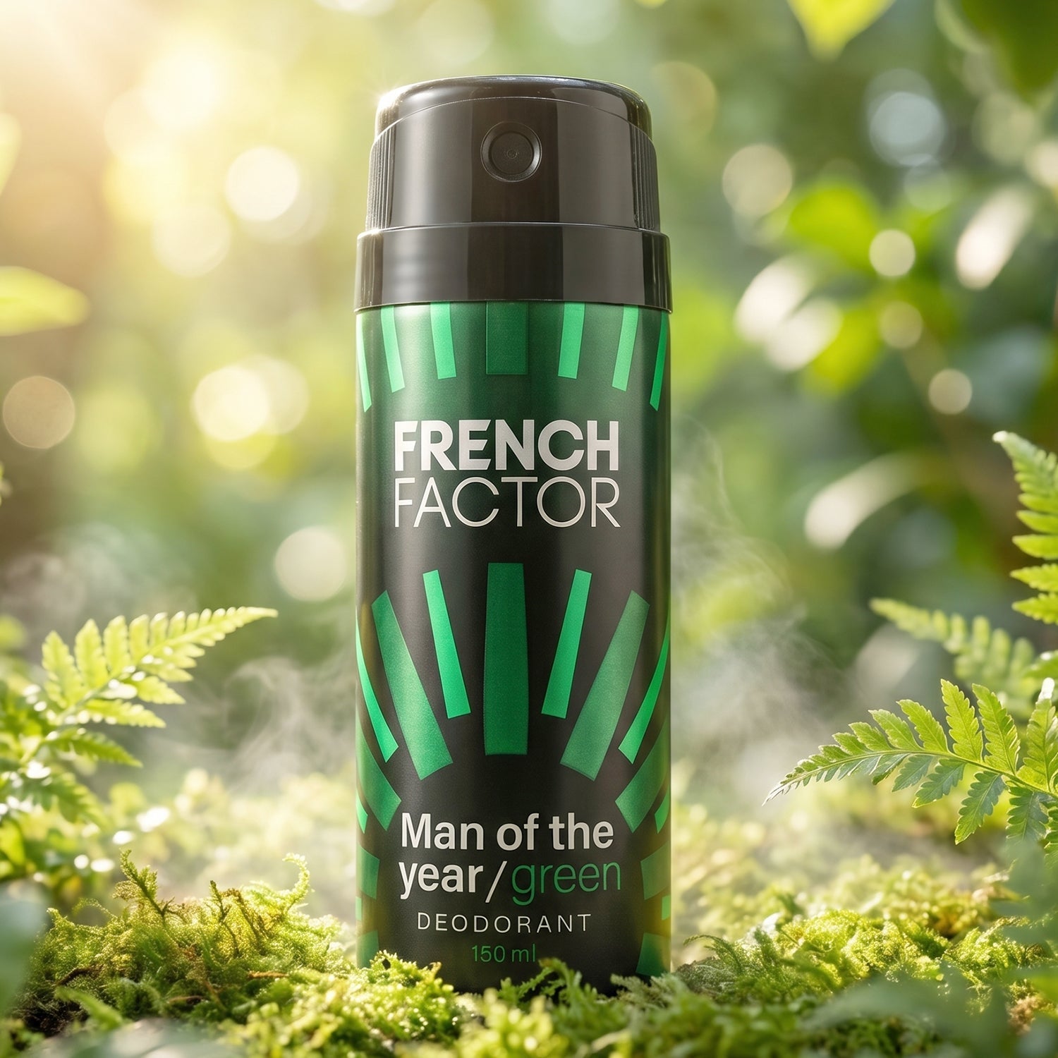 French Factor Men’s Green Body Spray - Portable and Convenient