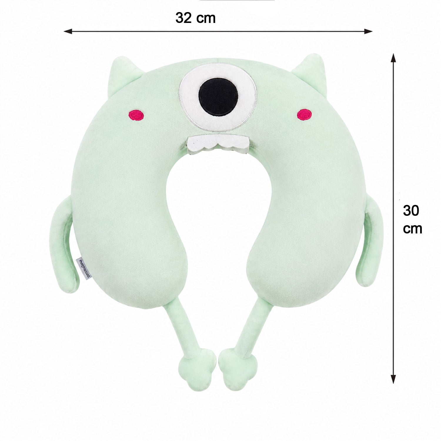 Travel neck pillow size details