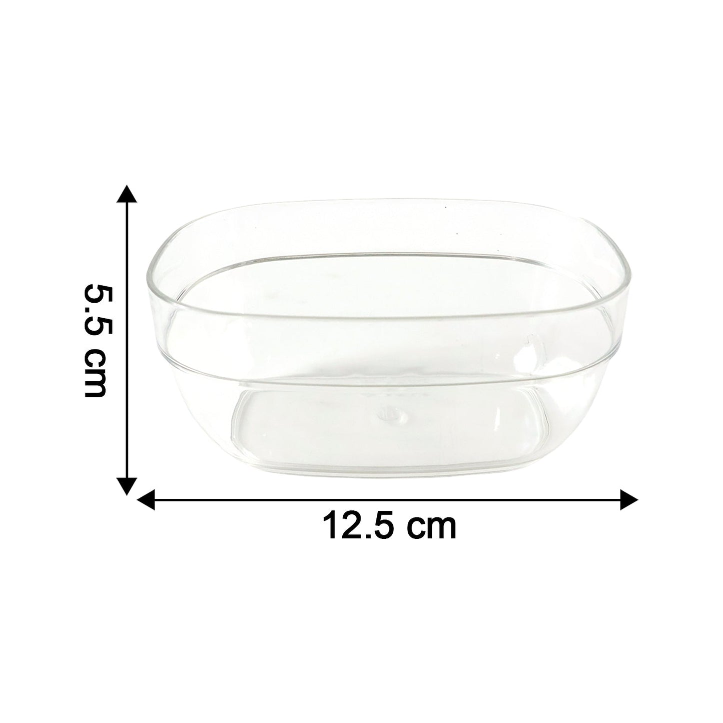 Multipurpose transparent serving and storage oval bowls set