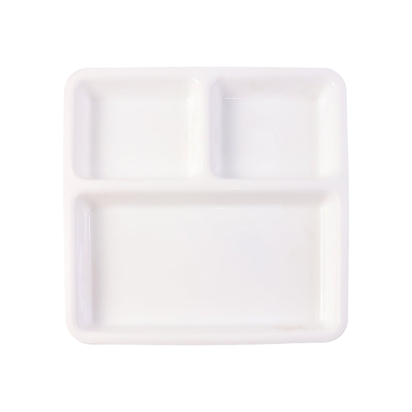 Serving tray plate with dividers for organized meal servings
