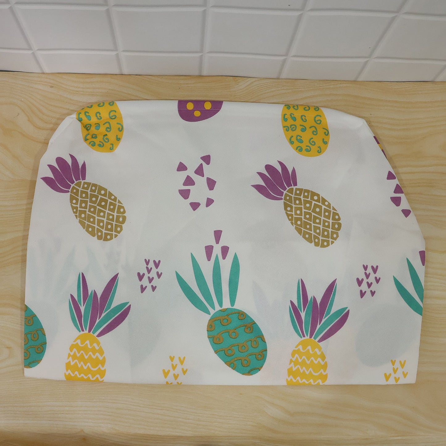 Live photo of printed fabric clothes storage bag