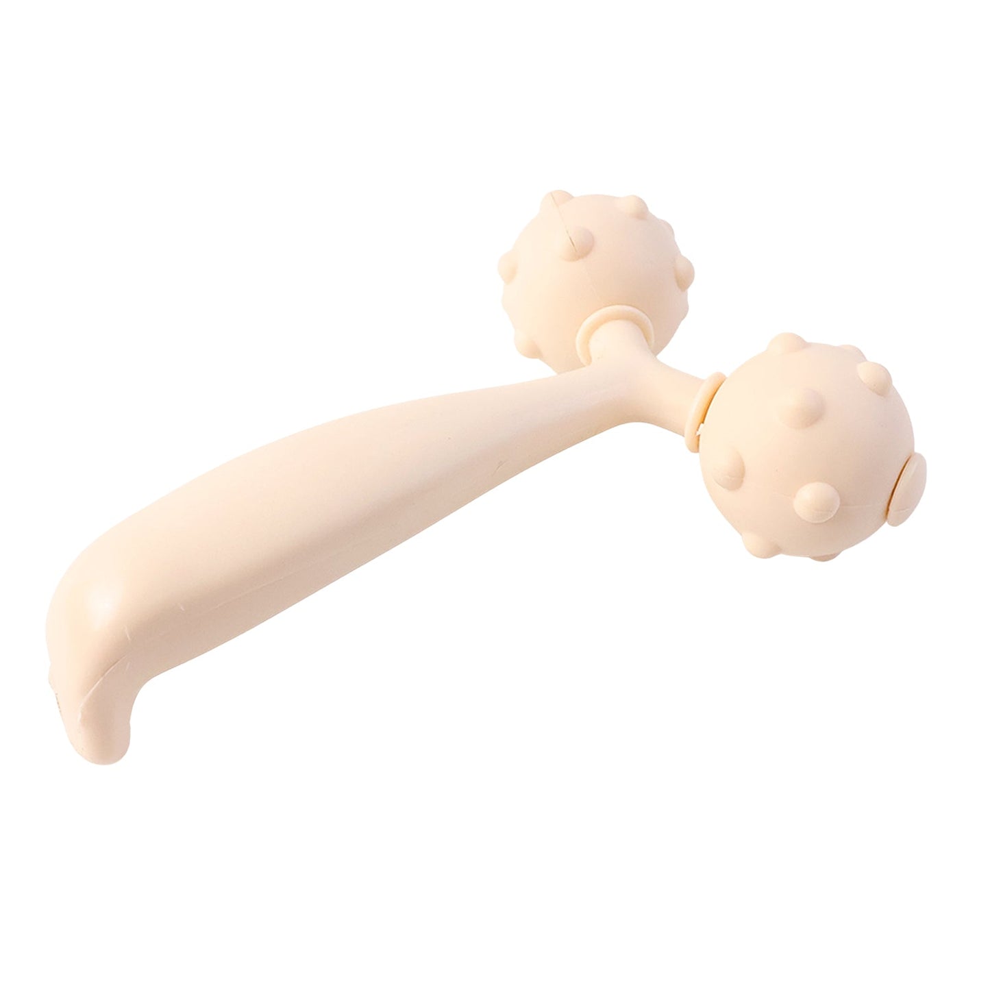 Face massage tool with dual balls for lymphatic drainage and puffiness reduction
