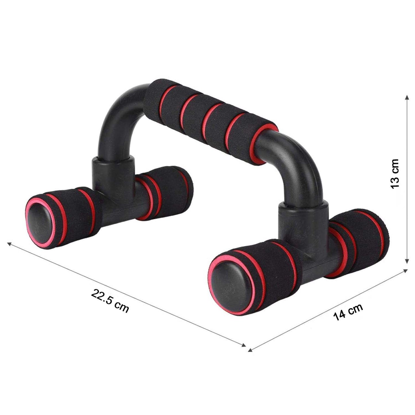 Konex Push-Up Bars with non-slip workout grips, illustrating compact size and stability.