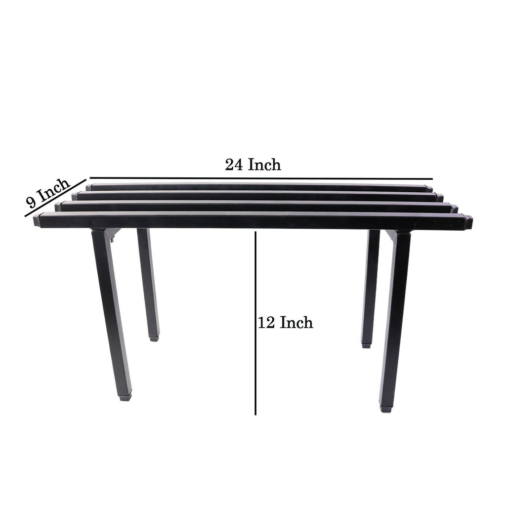 Heavy Duty Metal Rectangular Plant Stand, Flower Pot Rack for Balcony, Garden & Indoor Display