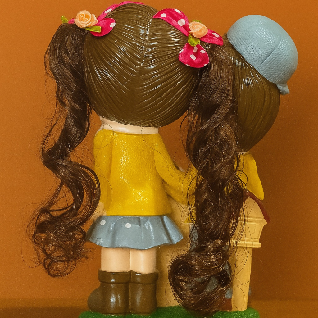 Cute Couple Piggy Bank Statue with Coin Slot | Decorative Savings Bank for Kids & Gifts