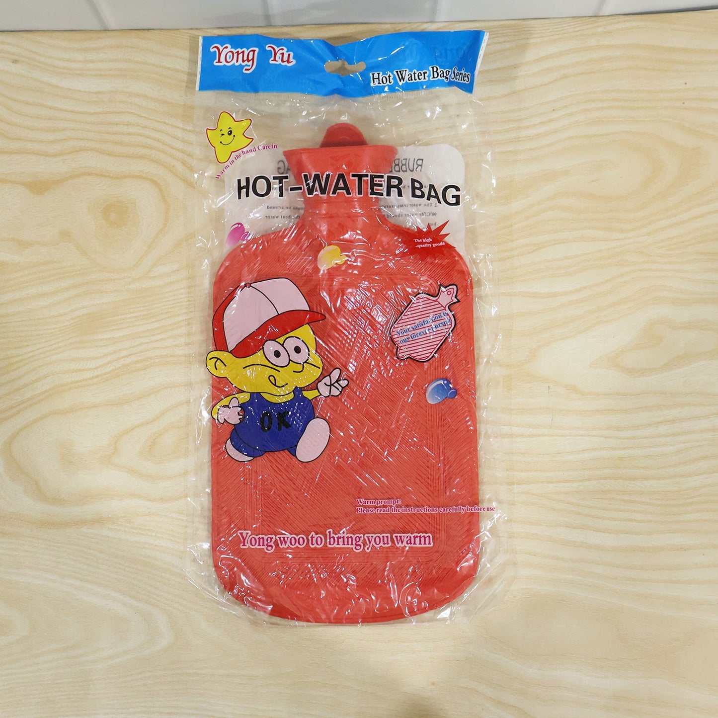 Live photo of big size rubber hot water bag