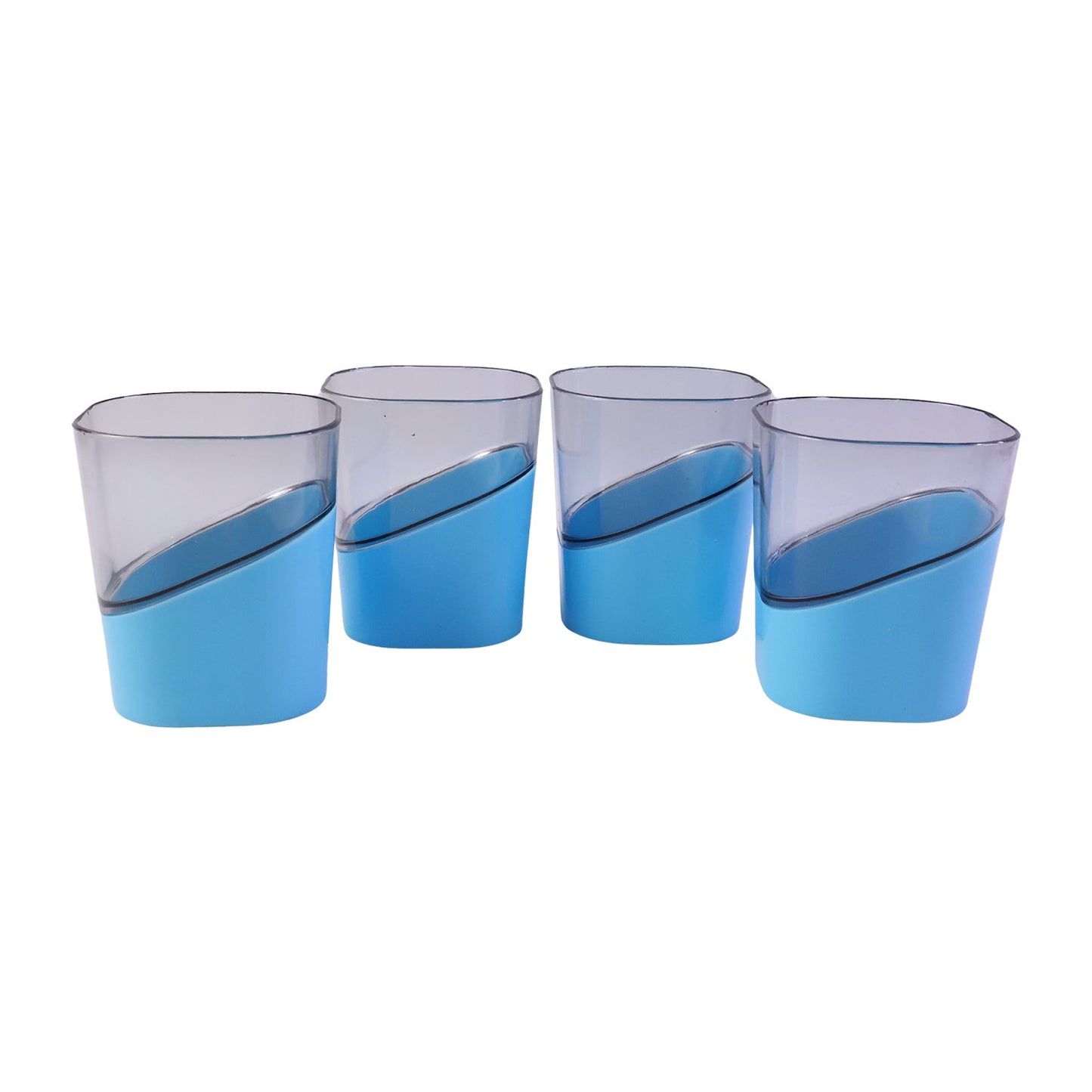 Elegant plastic selo glasses set with durable material and vibrant red color