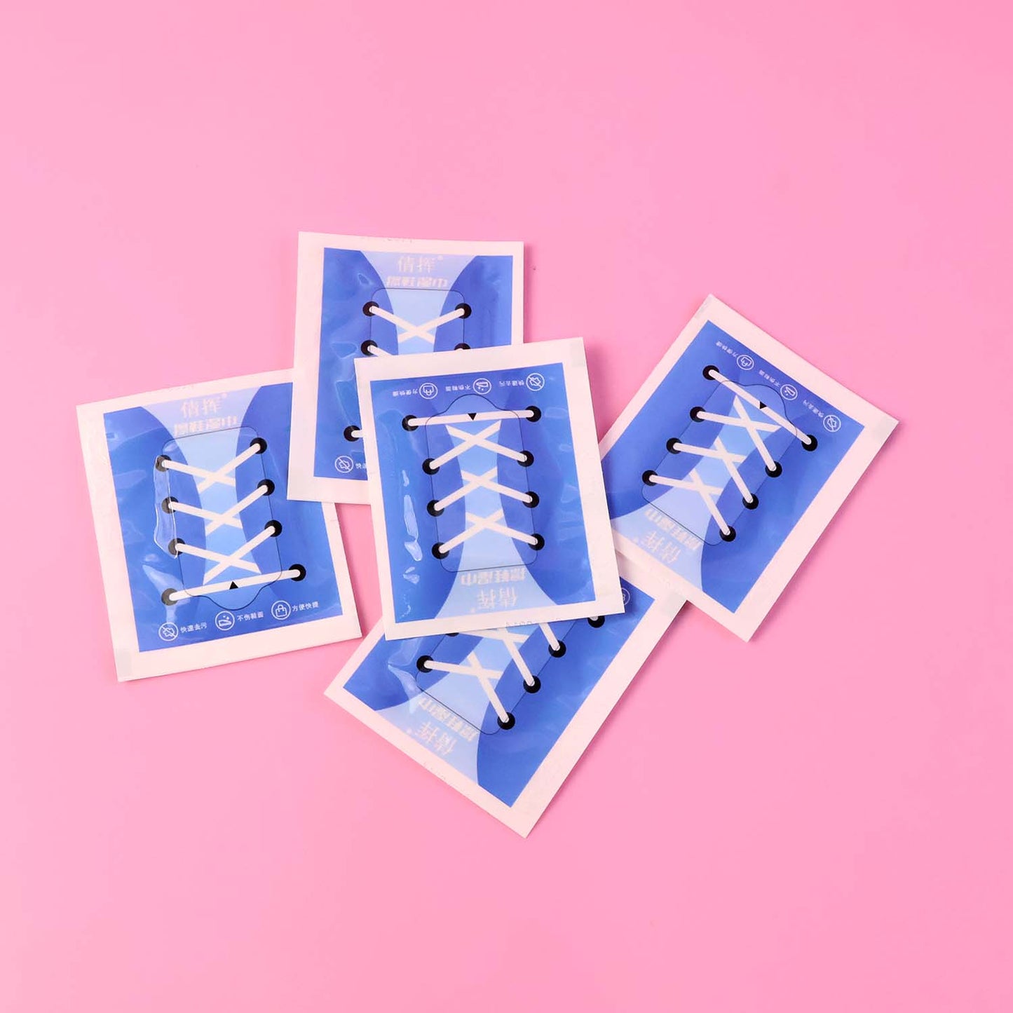 Front view of resealable shoe cleaning wipes packet