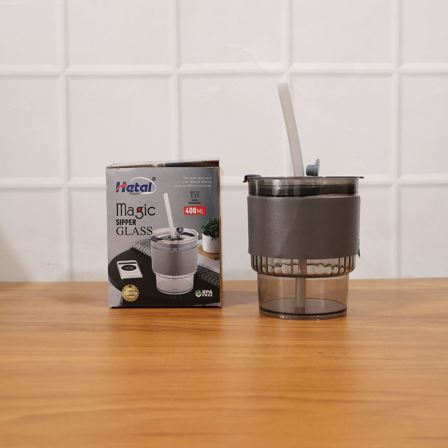 Elegant clear plastic tumbler on a modern table setting, ideal for any occasion.