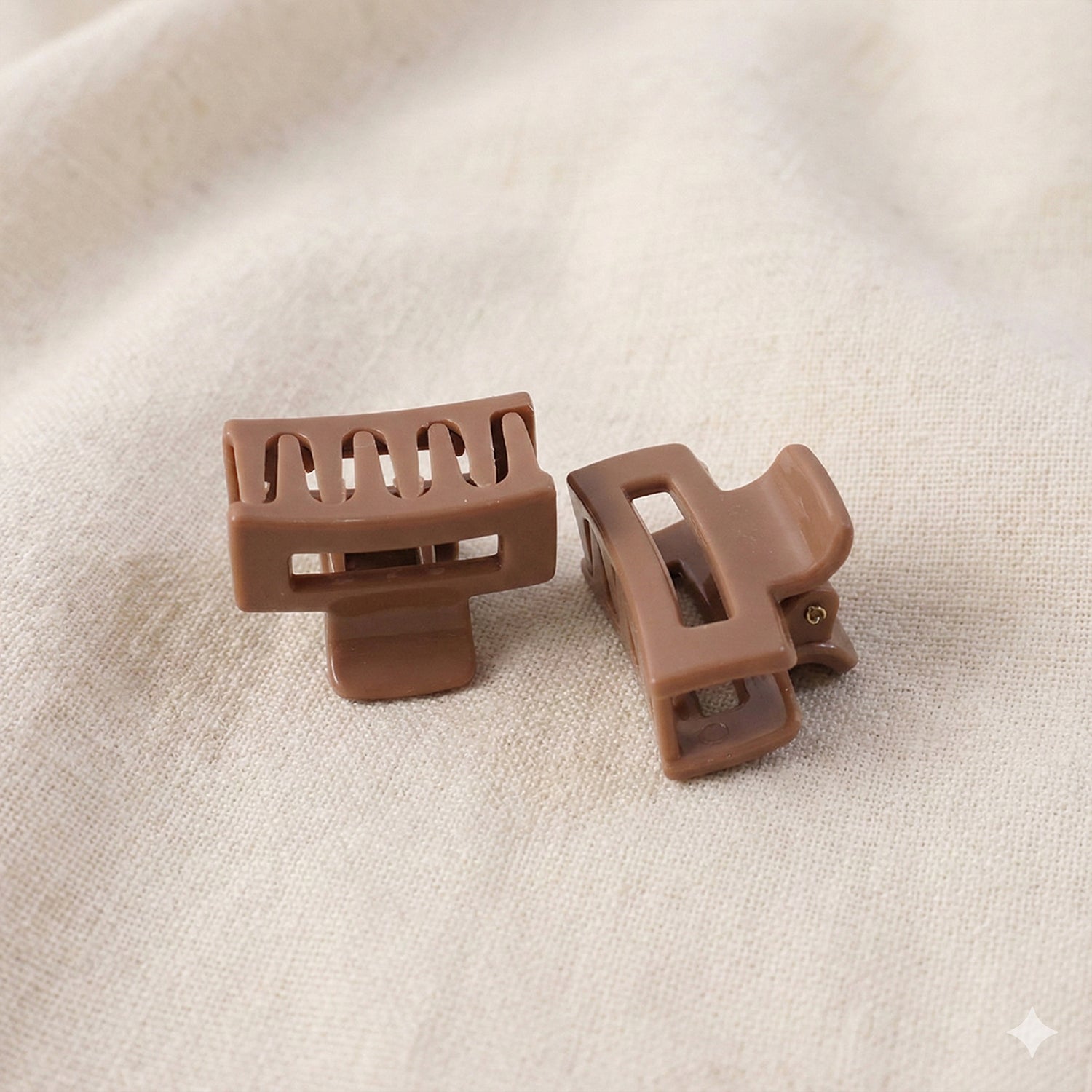Mini hair grip clips set showcasing durable plastic material