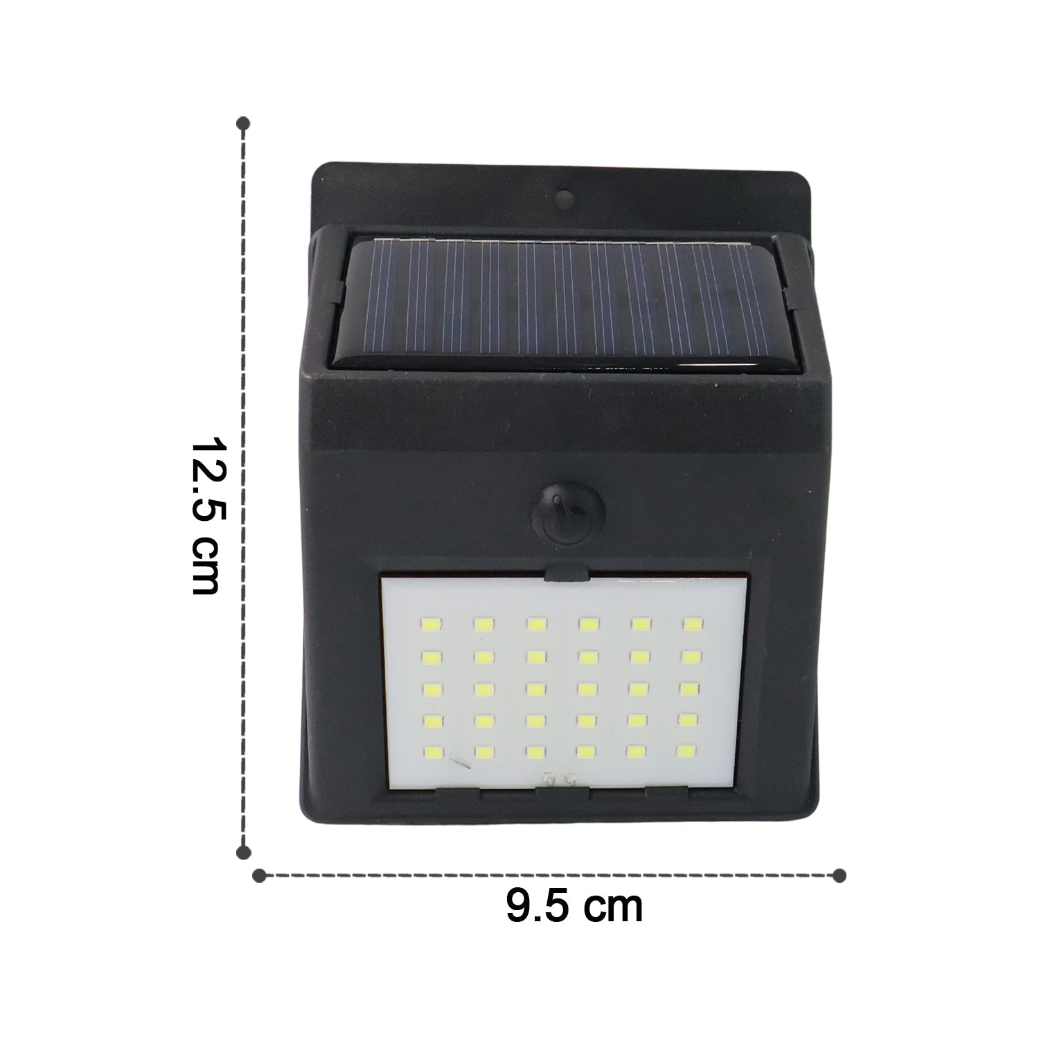 Bright white LED solar powered motion sensor wall light for home entrance
