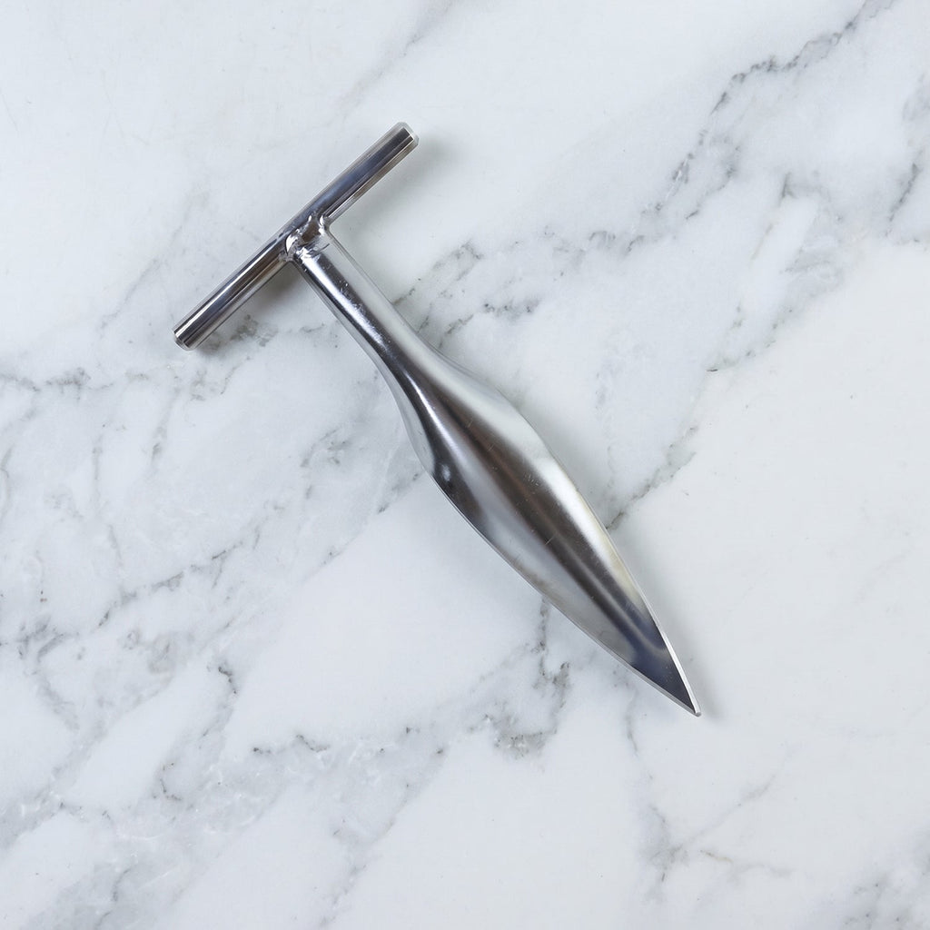 Stainless Steel Coconut Breaker Tool with Comfortable T-Handle (1 Pc)