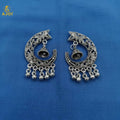 Chandrika Oxidized Silver Jhumka Earrings with Ghungroo Danglers