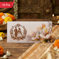 Wedding Theme A4 Size Money & Gift Envelope with Floral Pattern and Scalloped Flap – Pack of 10 Pcs
