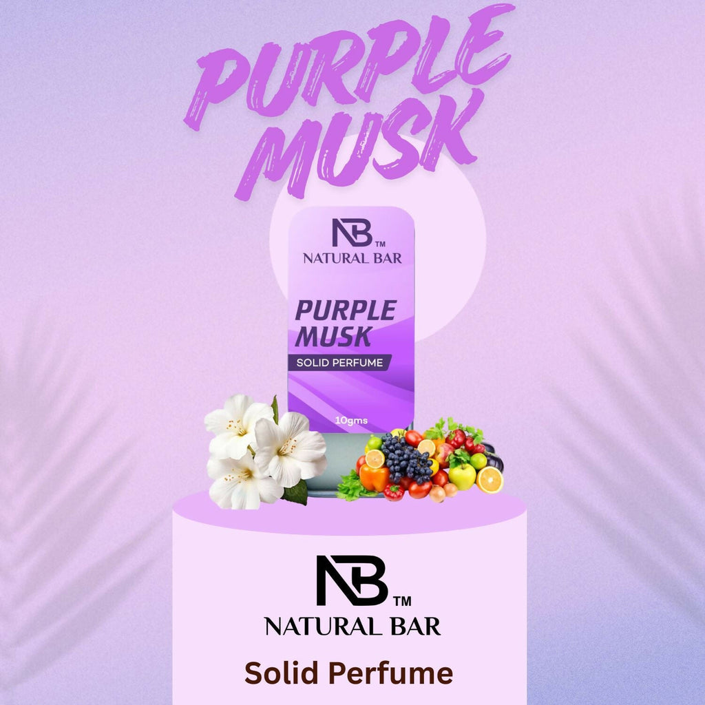 White Oud And Purple Musk Solid Perfume Combo, Alcohol Free Cologne Strong & Lasting Fragrance, Gifting for Him & Her(10gms/2Pc)