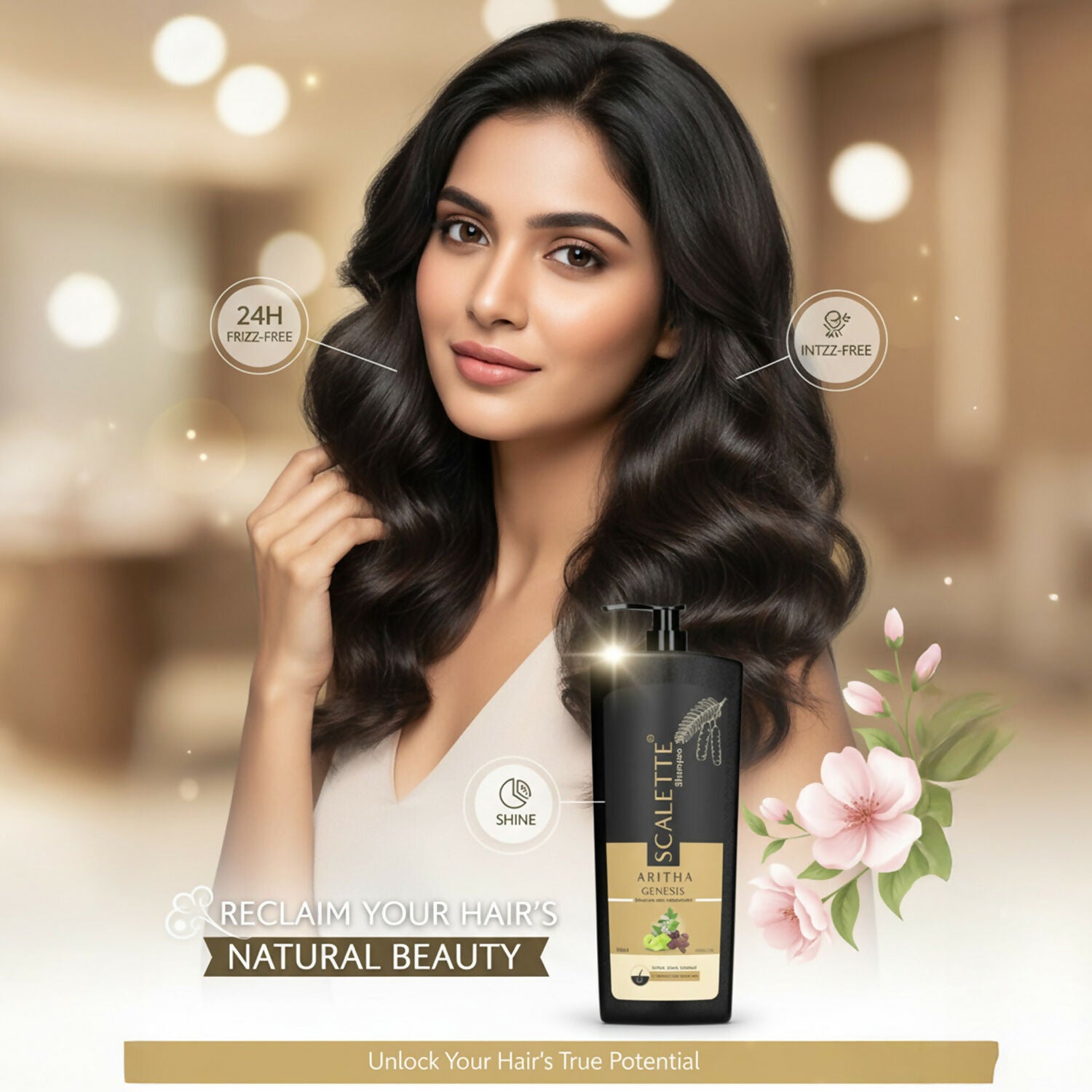 Scalette Aritha Genesis Shampoo With Conditioner In 1, for Natural Care, Shine & Healthy-Looking Hair