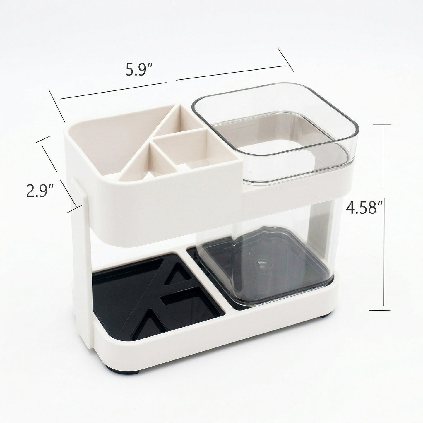 Bathroom accessories toothbrush holder showing size details