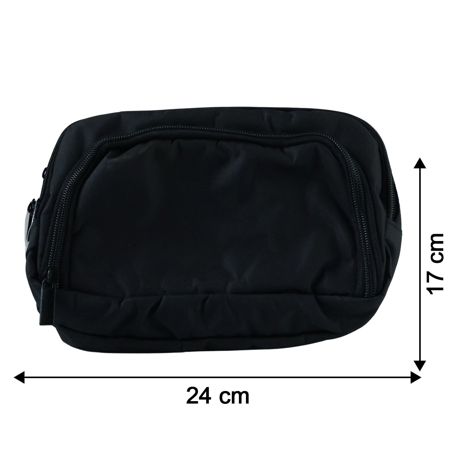 Size comparison for small electronics organizer travel pouch