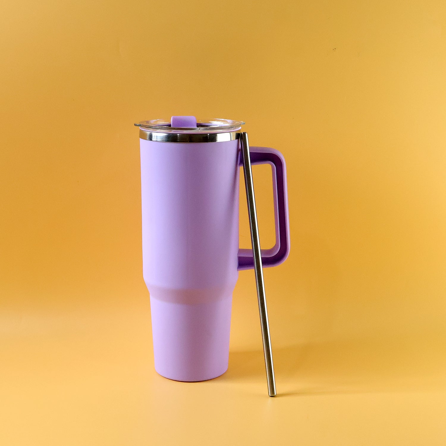 Angled view of Konvex insulated tumbler