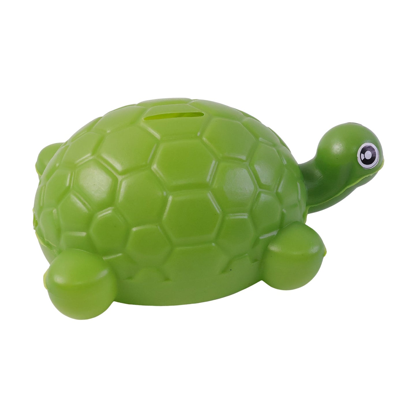 Children using tortoise piggy bank for savings