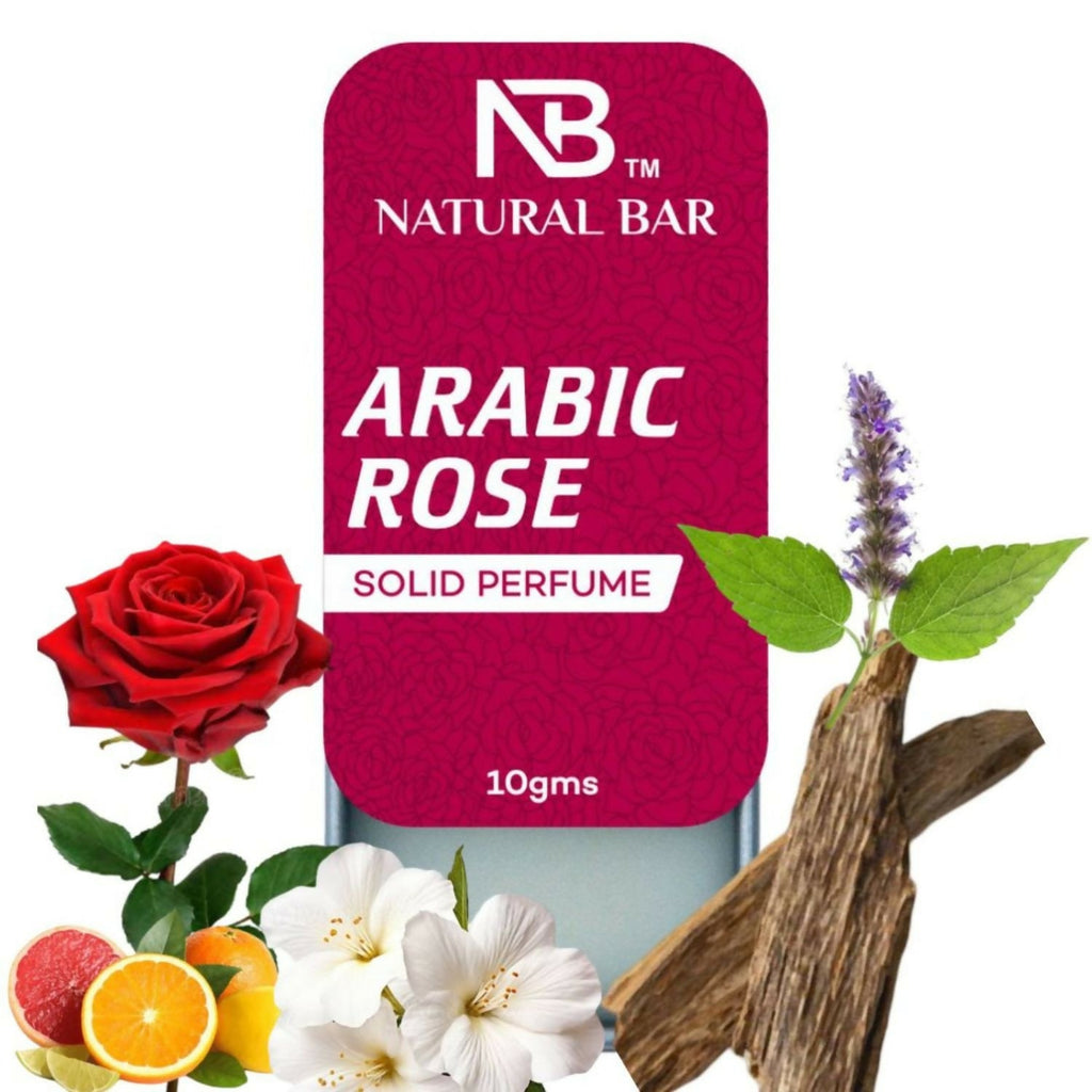 Arabic Rose Solid Perfume, Alcohol Free Long Lasting Fragrance for Male and Female (10gms)