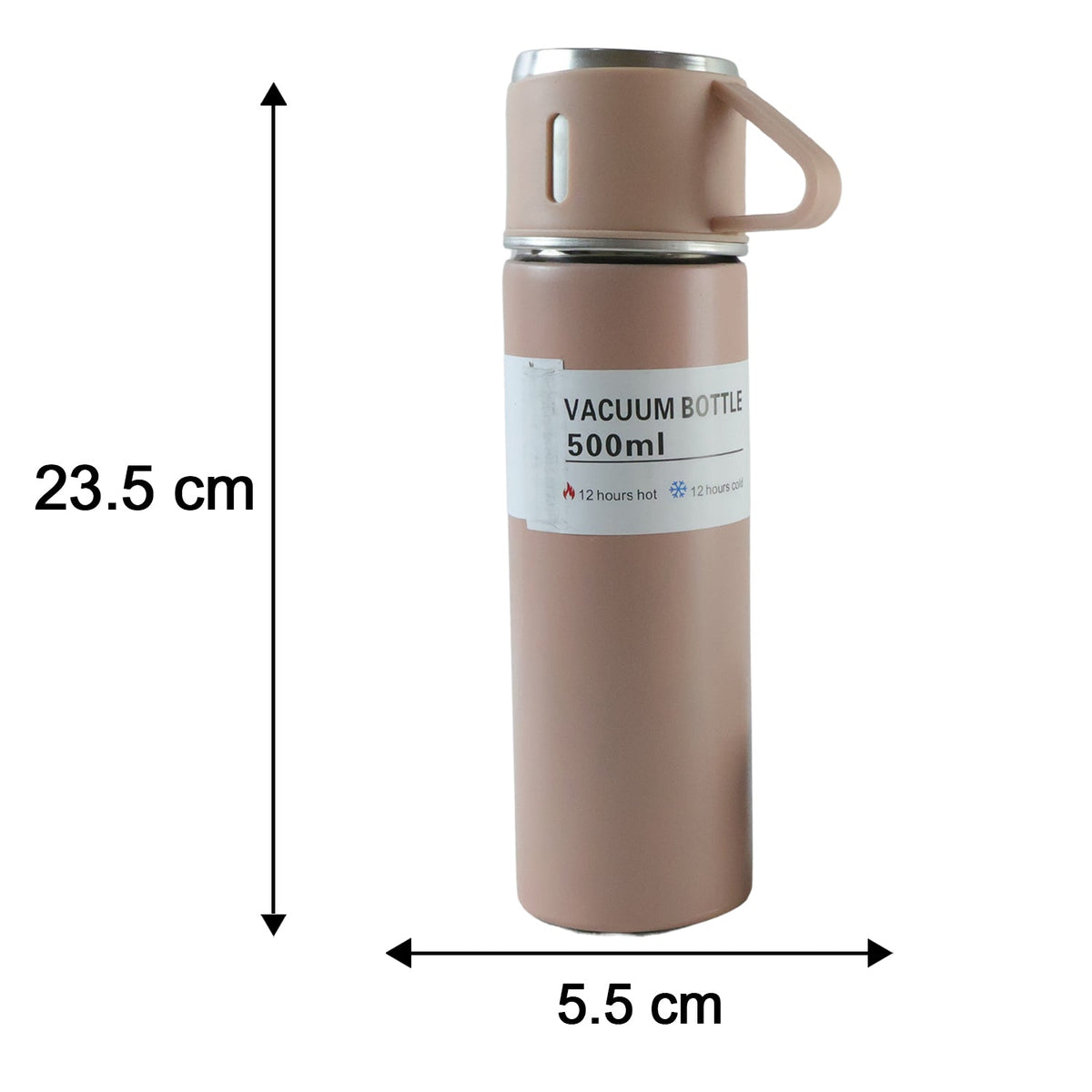 Stainless Steel Vacuum Flask Set – Keeps Drinks Hot & Cold 12h