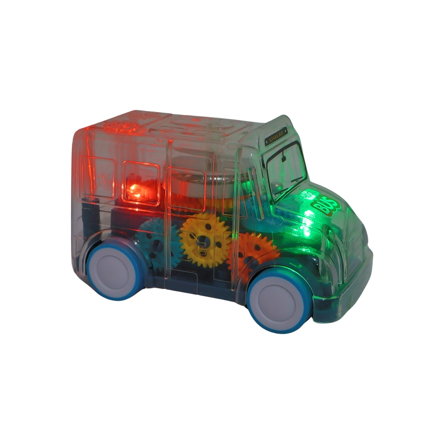 Kids musical bus toy with rolling wheels