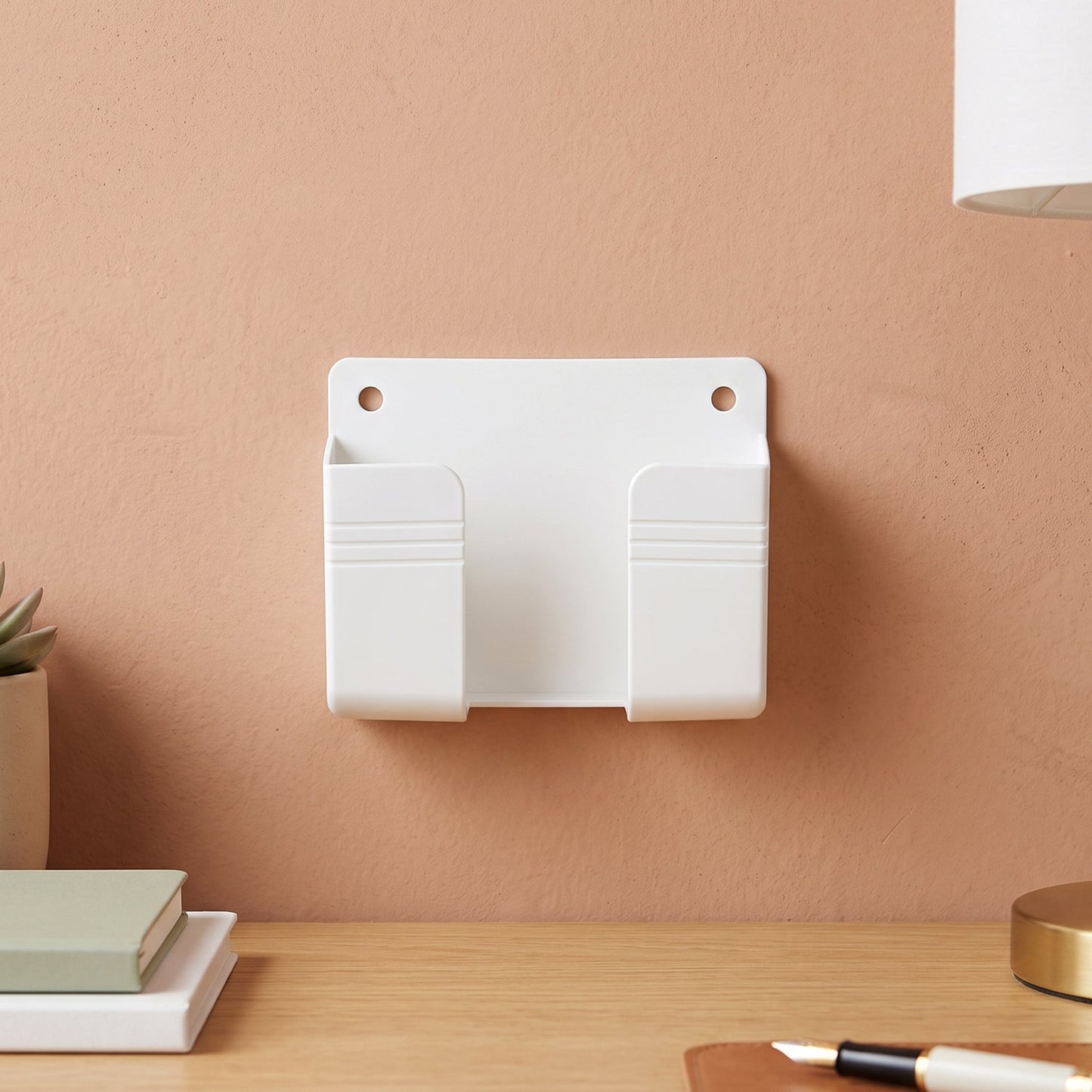 Close up of the charging cable slot on the holder