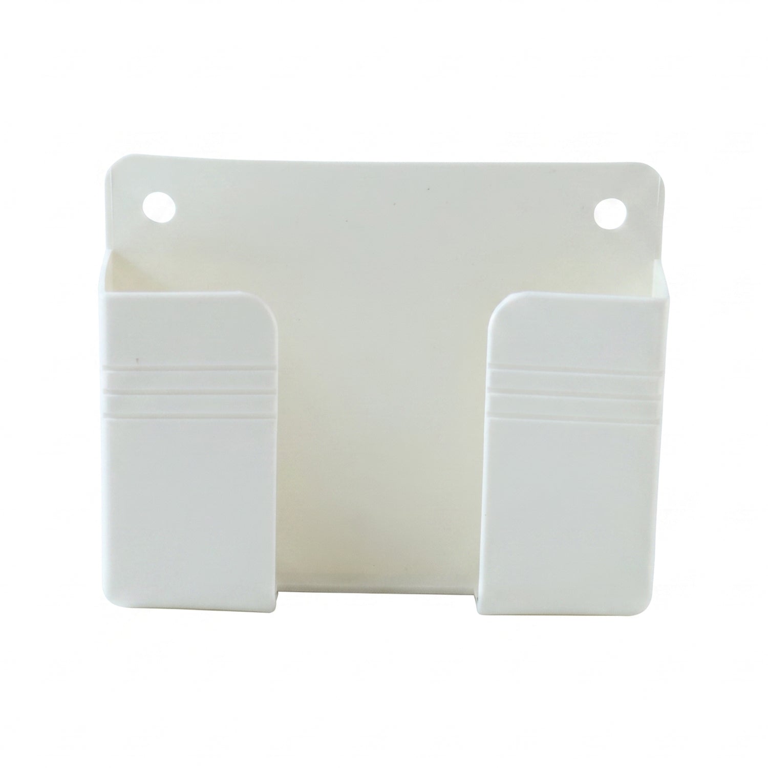 Wall mounted phone holder on white background