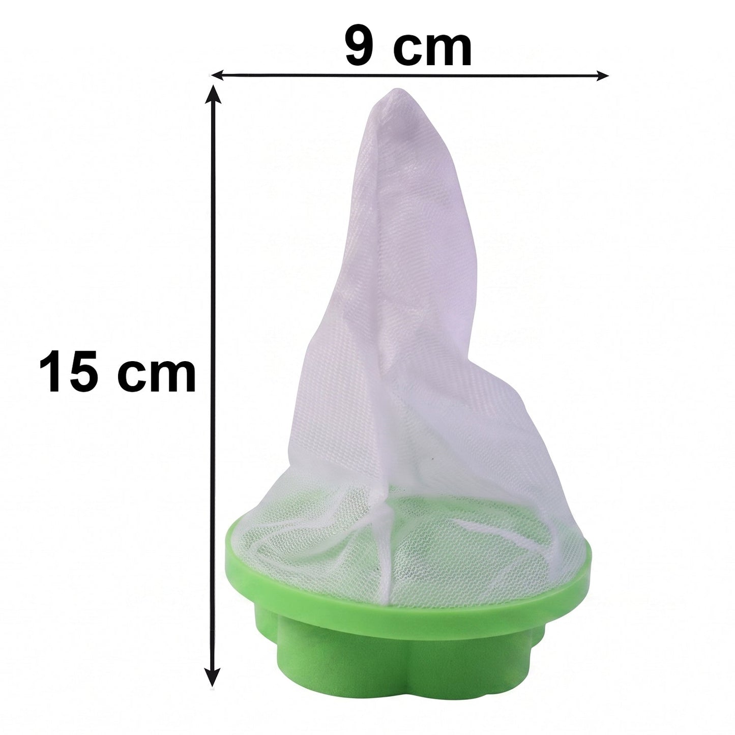 Reusable lint catcher in washing machine circle shape on laundry