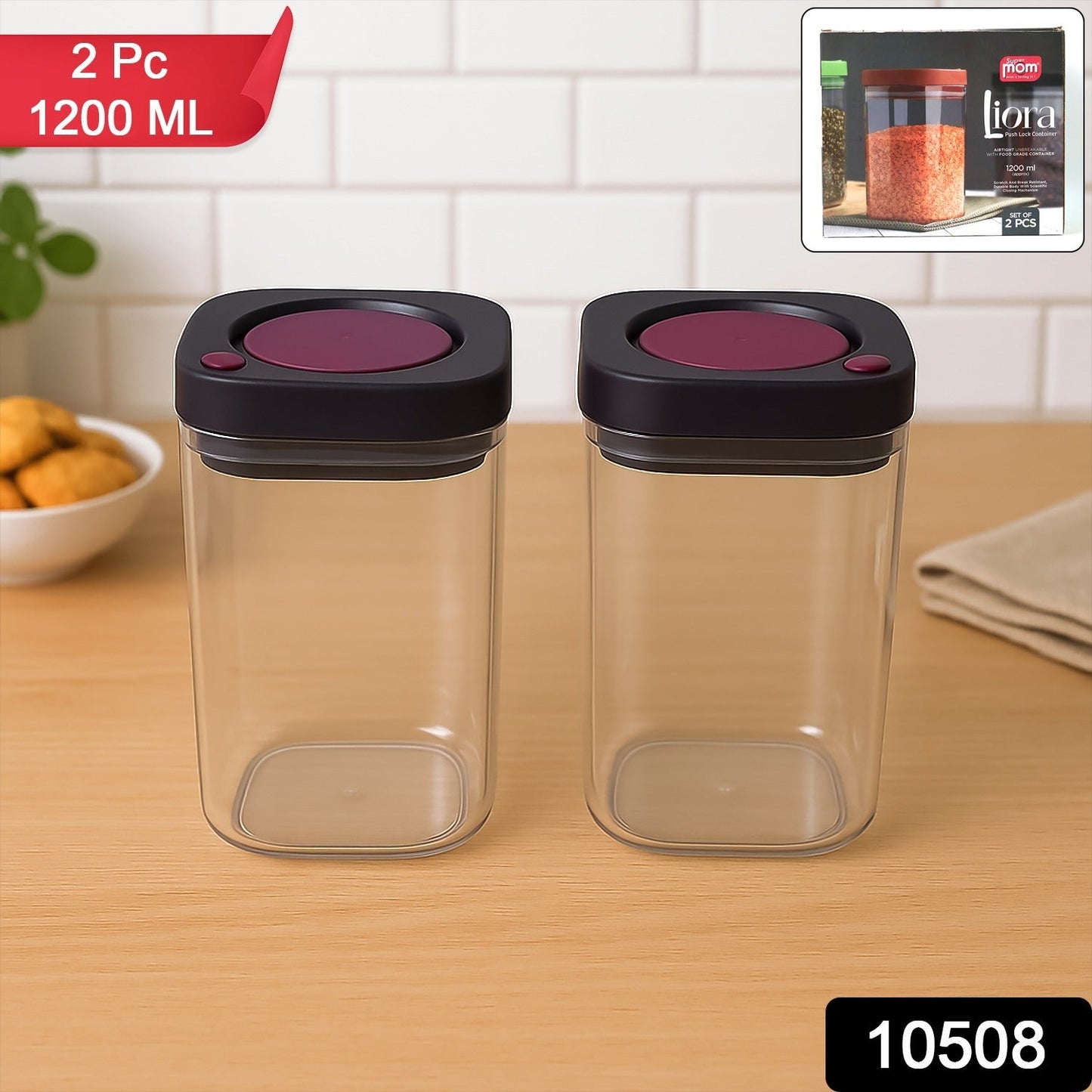 Clear airtight food storage containers ideal for kitchen pantry organization