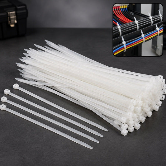 Nylon Cable Ties – 10 Inch Heavy Duty Self-Locking Black | Organivo