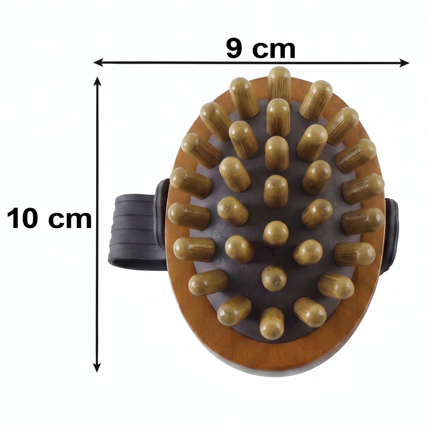 Handheld Wooden Body Massager Brush with Hand Strap for Full Body (1 Pc)